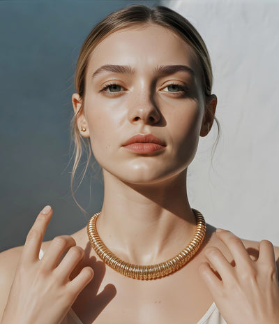 Textured Gold Bangle