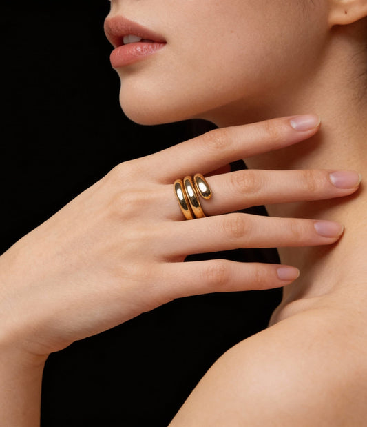Sculpted Gold Ring